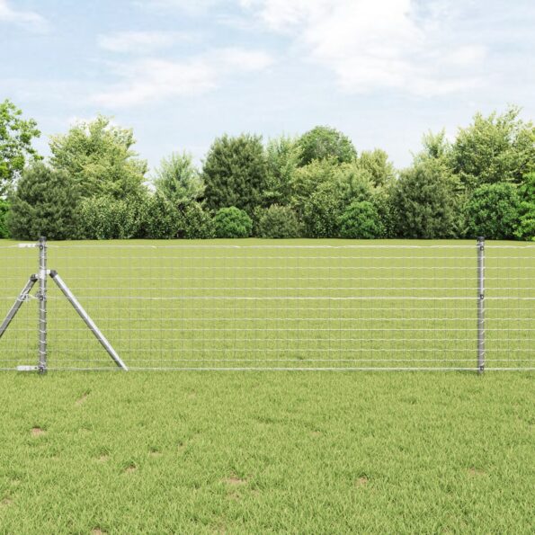 3350452_1.jpg vidaXL Euro oplotenie s 7 podperami 0.6x10 m Galvanizovaná oceľ – Obrázok 1