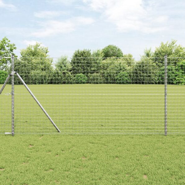 3350455_1.jpg vidaXL Euro Plot s 7 stĺpmi 1.2x10 m, pozinkovaná oceľ – Obrázok 1