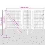 vidaXL Euro Plot s 7 stĺpmi 1.2x10 m, pozinkovaná oceľ – Obrázok 12