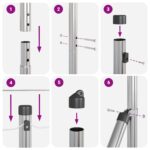 vidaXL Plot s podperou Strieborná 1,4 x 10 m Ocel a PVC – Obrázok 10