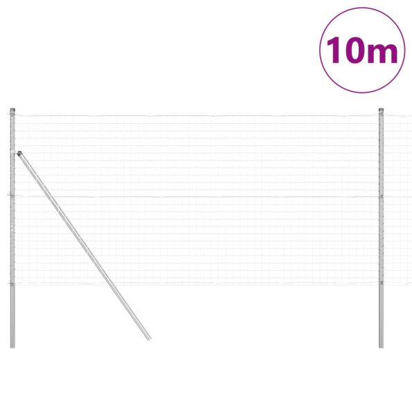 vidaXL Plot s podperou Strieborná 1,4 x 10 m Ocel a PVC – Obrázok 3