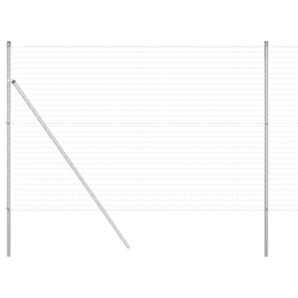 vidaXL Euro plot s 7 stĺpmi 1.6x10 m pozinkovaná oceľ – Obrázok 2