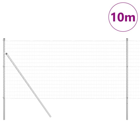 3350462_3.jpg vidaXL Euro plot s 7 stĺpikmi 1x10 m Pozinkovaná oceľ – Obrázok 3