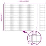vidaXL Euro plot s 7 stĺpikmi 1.4x10 m pozinkovaná oceľ – Obrázok 13