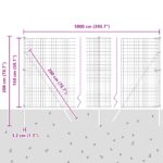 vidaXL Euro plot s 7 stĺpikmi 1,5x10 m pozinkovaná oceľ – Obrázok 12