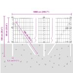 vidaXL Euro plot s 7 stĺpmi 0.6x10 m Galvanizovaná oceľ – Obrázok 12
