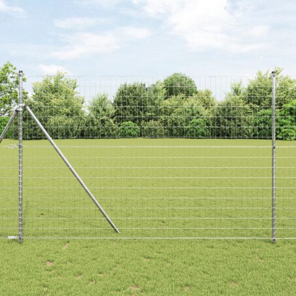 3350473_1.jpg vidaXL Euro plot s 7 stĺpikmi 1,5x10 m pozinkovaná oceľ – Obrázok 1