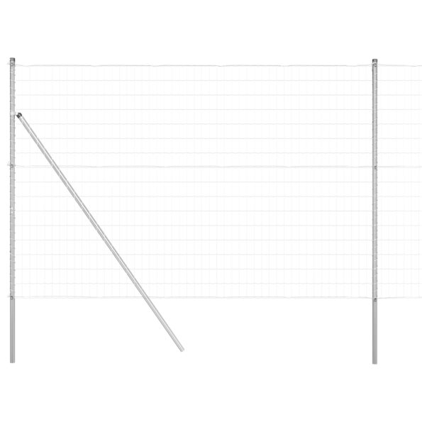 3350473_2.jpg vidaXL Euro plot s 7 stĺpikmi 1,5x10 m pozinkovaná oceľ – Obrázok 2