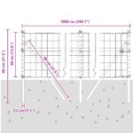 vidaXL Euro plot s 7 stĺpmi 0.4x10 m pozinkovaná oceľ – Obrázok 12