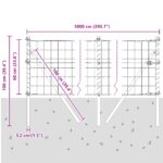 vidaXL Euro plot s 7 stĺpmi 0.6x10 m Pozinkovaná oceľ – Obrázok 12