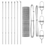vidaXL Euro plot s 7 stĺpikmi 1,4x10 m pozinkovaná oceľ – Obrázok 4