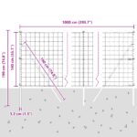 vidaXL Euro plot s 7 stĺpmi 1.4x10 m pozinkovaná oceľ – Obrázok 12