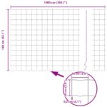 vidaXL Euro plot s 7 stĺpmi 1.4x10 m pozinkovaná oceľ – Obrázok 13