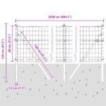 vidaXL Euro plot s 13 stĺpmi 0.8x25 m pozinkovaná oceľ – Obrázok 12