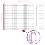 vidaXL Euro Plot s 13 Stĺpikmi 1x25 m Pozinkovaná Oceľ – Obrázok 13