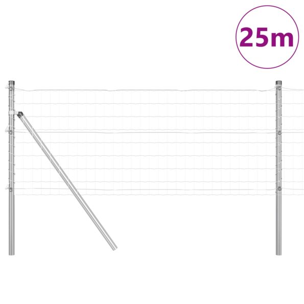 3350497_3.jpg vidaXL Euro Plot s 13 Stĺpikmi 1x25 m Pozinkovaná Oceľ – Obrázok 3
