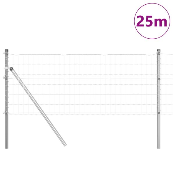 3350500_3.jpg vidaXL Euro plot s 13 stĺpikmi 0.8x25 m pozinkovaná oceľ – Obrázok 3