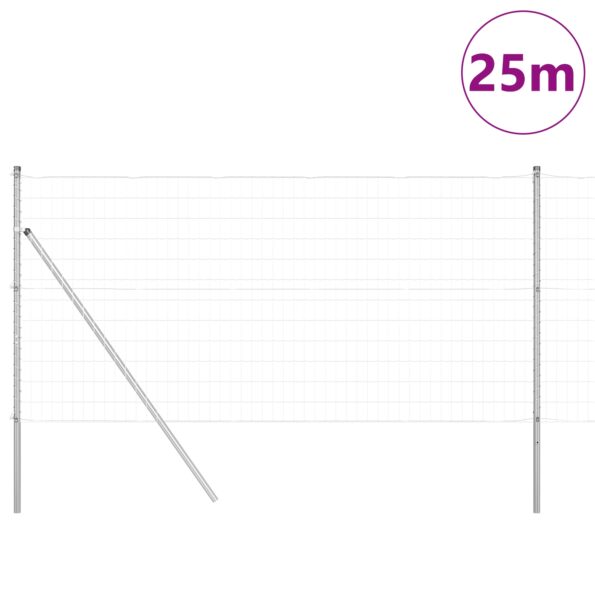 vidaXL Euro plot s 13 stĺpmi 1.2x25 m z pozinkovanej ocele – Obrázok 3