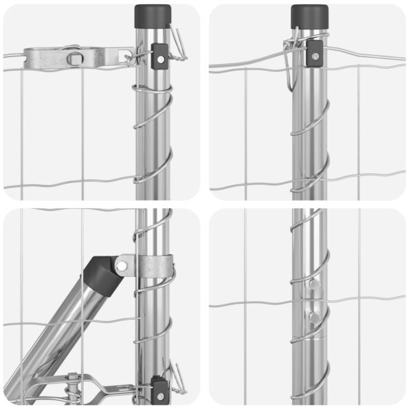 vidaXL Euro plot s 13 stĺpmi 1.2x25 m z pozinkovanej ocele – Obrázok 7