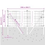 vidaXL Euro plot s 13 stĺpikmi 0.4x25 m pozinkovanej ocele – Obrázok 12