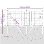 vidaXL Euro plot s 13 stĺpikmi 0,4x25 m Pozinkovaná oceľ – Obrázok 12