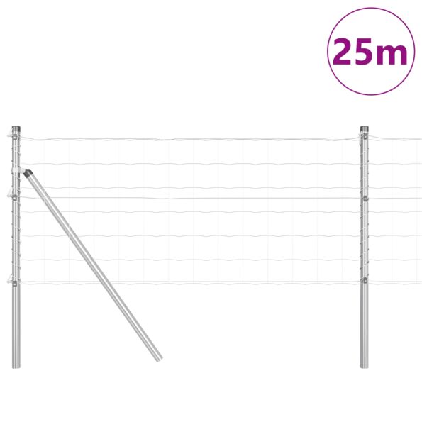3350508_3.jpg vidaXL Euro plot s 13 stĺpikmi 0,4x25 m Pozinkovaná oceľ – Obrázok 3