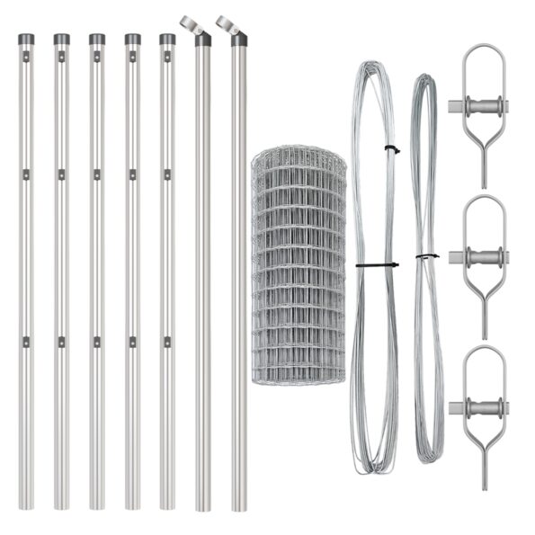vidaXL Euro plot s 13 stĺpikmi 0.8x25 m Galvanizovaná oceľ – Obrázok 4