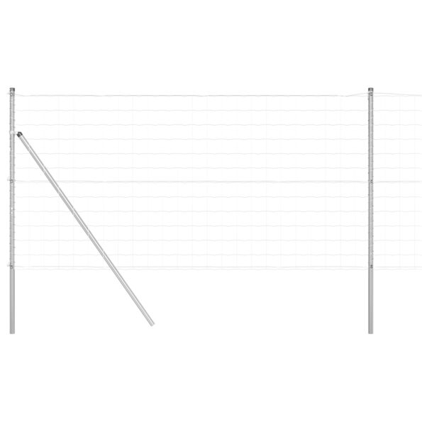 vidaXL Plot s podperou Strieborná 1,2 x 25 m Ocel a PVC – Obrázok 2
