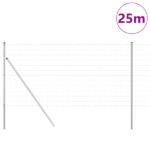 vidaXL Plot s podperou Strieborná 1,2 x 25 m Ocel a PVC – Obrázok 3