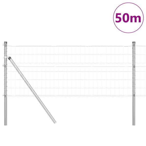 3350515_3.jpg vidaXL Euro plot s 13 stĺpikmi 0.4x50 m pozinkovaná oceľ – Obrázok 3