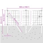 vidaXL Euro plot so 13 stĺpikmi 0.4x50 m pozinkovaná oceľ – Obrázok 12