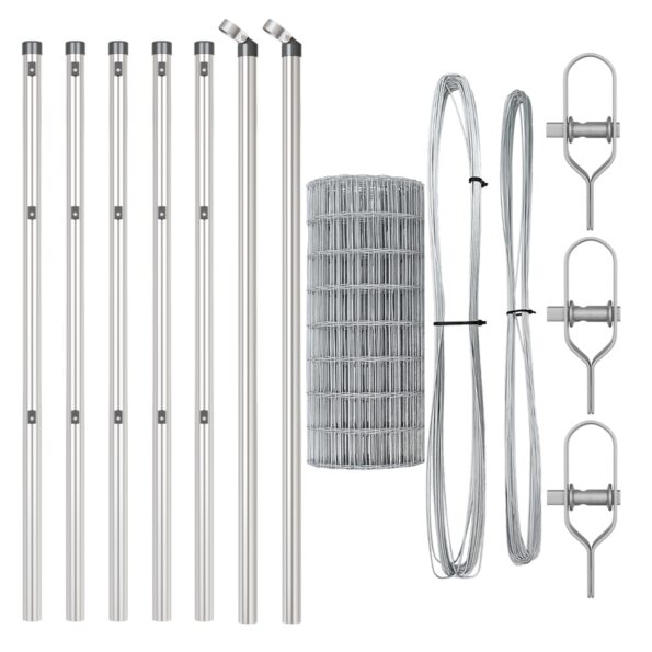 vidaXL Euro plot so 13 stĺpikmi 0.4x50 m pozinkovaná oceľ – Obrázok 4