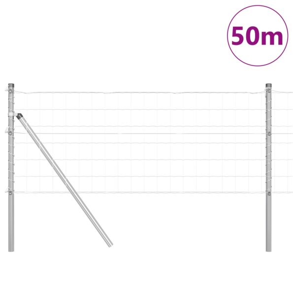 3350518_3.jpg vidaXL Euro ohrada s 13 stĺpikmi 0.6x50 m pozinkovaná oceľ – Obrázok 3