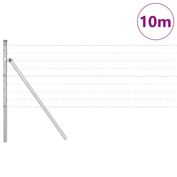 vidaXL Euro Oplôtok so 7 Stĺpikmi 0.8x10 m Pozinkovaná Oceľ – Obrázok 3