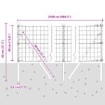 vidaXL Euro plot s 13 stĺpikmi 0,4x25 m pozinkovaná oceľ – Obrázok 12