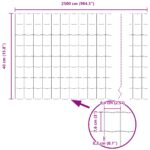 vidaXL Euro plot s 13 stĺpikmi 0,4x25 m pozinkovaná oceľ – Obrázok 13