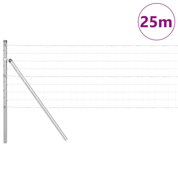 vidaXL Euro plot s 13 stĺpikmi 0,4x25 m pozinkovaná oceľ – Obrázok 3