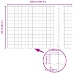 vidaXL Euro plot s 13 stĺpmi 1,2x25 m pozinkovaná oceľ – Obrázok 13