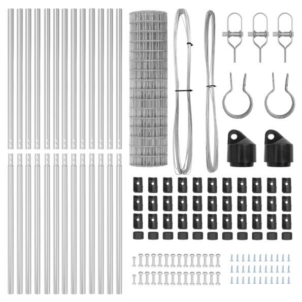 vidaXL Euro plot s 13 stĺpmi 1,2x25 m pozinkovaná oceľ – Obrázok 5