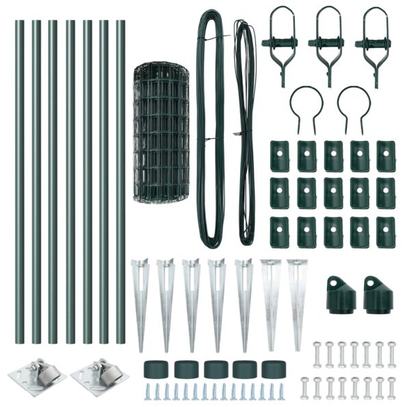 3350544_5.jpg vidaXL Euro plot s 7 kolíkmi 0.4x10 m pozinkovaná oceľ zelená – Obrázok 5