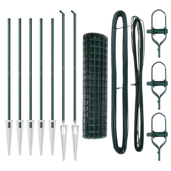 vidaXL Euro oplotenie s 7 hrotmi 1.4x10 m pozinkovaná oceľ zelená – Obrázok 4