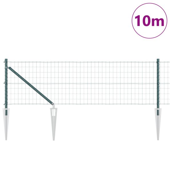3350554_3.jpg vidaXL Euro plot s 7 hrotmi 0.8x10 m pozinkovaná oceľ zelená – Obrázok 3