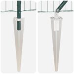 vidaXL Euro plot s 7 paličkovými stĺpmi 1x10 m Pozinkovaný oceľový Zelený – Obrázok 8