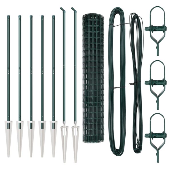 vidaXL Euro plot so 7 bodcami 1.6x10 m pozinkovaná oceľ zelená – Obrázok 4