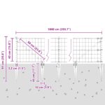 vidaXL Euro plot so 7 stĺpikmi 0.4x10 m pozinkovaný oceľový zelený – Obrázok 13