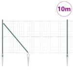 vidaXL Euro plot so 7 hrotmi 1,4x10 m pozinkovaná oceľ zelená – Obrázok 3