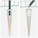 vidaXL Euro plot so 7 hrotmi 1,4x10 m pozinkovaná oceľ zelená – Obrázok 8