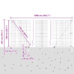vidaXL Euro plot s 7 hrotmi 1.5x10 m pozinkovaný oceľový zelený – Obrázok 13