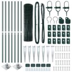 vidaXL Európsky plot Sada 2 Zelená Oceľ s práškovou povrchovou úpravou – Obrázok 5