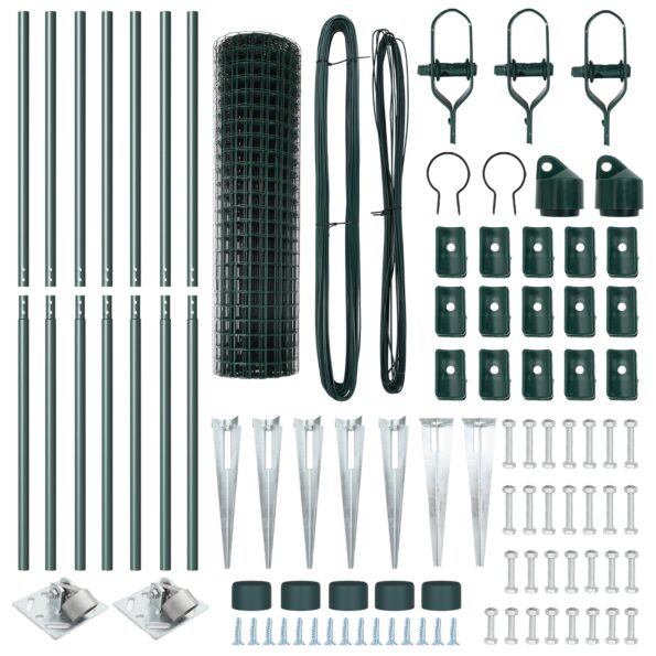 vidaXL Európsky plot Sada 2 Zelená Oceľ s práškovou povrchovou úpravou – Obrázok 5